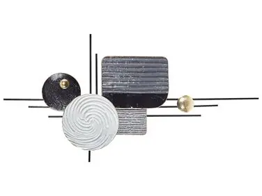 Decoración de pared OVAR Metal 50 cm Gris - Accesorios decorativos