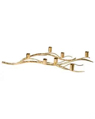 Candle Holder ARRENTELA Metal 10 cm Gold - Home Accessories