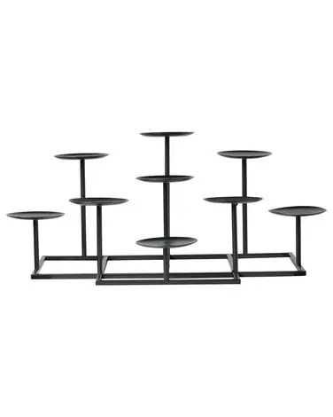 Candle Holder LAMEGO Metal 23 cm Black - Home Accessories