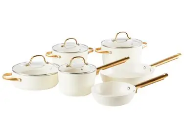 Batería de cocina de 10 piezas ELITE PRO Blanco crema - Accesorios y utensilios de cocina