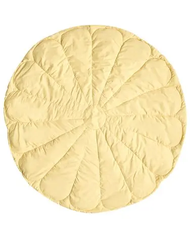 Alfombra de juego infantil ELIZJUM 110 x 110 cm Algodón Amarillo - Accesorios decorativos
