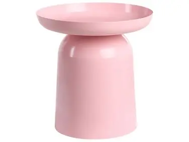Mesa auxiliar TORRENS Metal Rosa pastel - Sala de estar