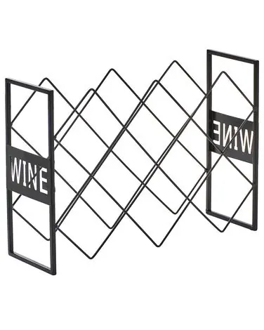 Wine Rack BALLYBAY Metal Black - Home Accessories