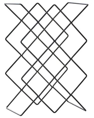 Wine Rack RATHKEALE Metal Black - Home Accessories