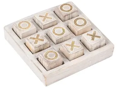 Juego de tres en raya ASJUT Madera de mango Beige - Accesorios decorativos