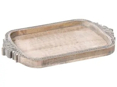 Bandeja decorativa ASIUT Madera de mango Marrón claro - Accesorios decorativos