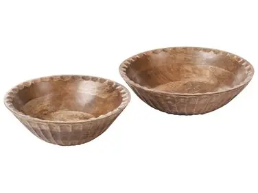 Conjunto de 2 cuencos decorativos SOHAG Madera de mango Marrón - Accesorios decorativos