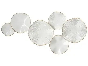 Wall Decor NEODYNIUM Metal 47 cm White - Home Accessories