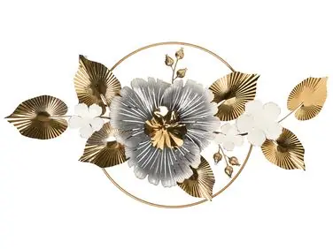 Wall Decor Flower TERBIUM Metal 56 cm Gold - Home Accessories