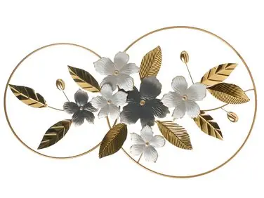 Decoración de pared Hoja DYSPROSIUM Metal 61 cm Dorado - Accesorios decorativos