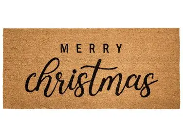 Felpudo TIKUB Natural 55 x 120 cm Patrón navideño Fibra de coco - Accesorios decorativos