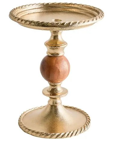 Candle Holder VODNO Metal 31 cm Gold - Home Accessories