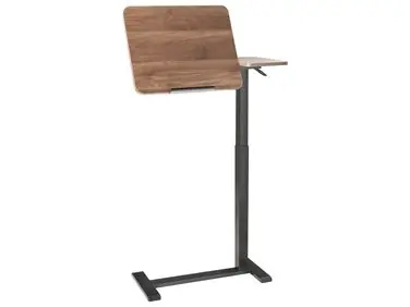 Escritorio de altura regulable manual para portátil SCHOLA Marrón/Negro 70 cm 40 cm - Oficina