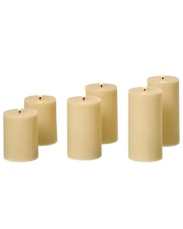Conjunto de 6 velas LED BRAISE 10/13/15 cm Beige - Accesorios decorativos