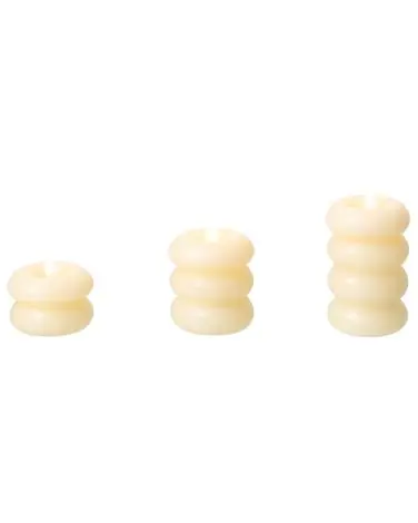 Conjunto de 3 velas LED ETERNIS 5/8/11 cm Blanco crema - Accesorios decorativos