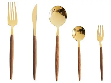 Cubertería de 30 piezas GEMELLI Dorado - Accesorios decorativos