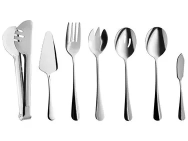 Conjunto de 7 utensilios de cocina ZITI Plateado - Accesorios decorativos