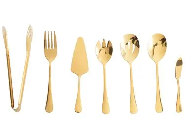 7 Piece Kitchen Utensil Set ZITI Gold - Home Accessories