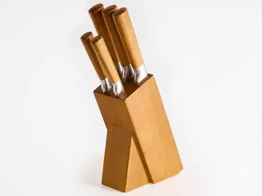 Conjunto de 5 cuchillos en bloque TOCHIGI Marrón - Accesorios decorativos