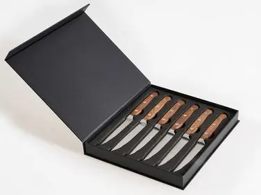 Conjunto de 6 cuchillos para carne NAGANO Marrón - Accesorios decorativos