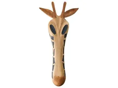 Wall Decor Giraffe EKPOMA Mango Wood 68 cm Light Brown - Home Accessories