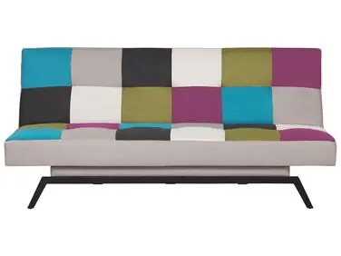Sofá cama 3 plazas LEEDS Tela Multicolor - Sala de estar