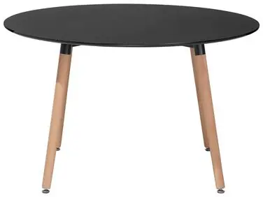 Mesa de comedor BOVIO Negro 120 cm 120 cm