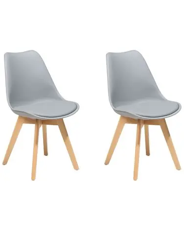 Conjunto de 2 sillas de comedor DAKOTA II Gris