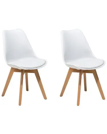 Conjunto de 2 sillas de comedor DAKOTA II Blanco