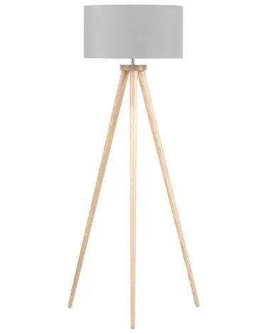Lámpara de pie NITRA Madera de roble Gris - Accesorios decorativos