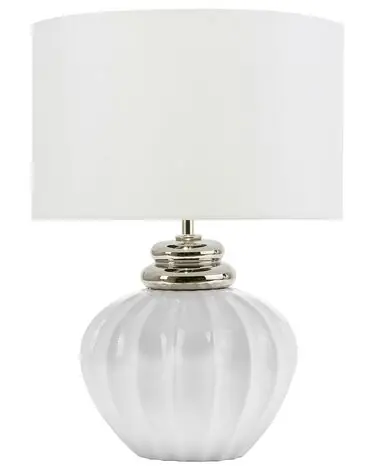 Lámpara de mesa NERIS Cerámica Blanco crema - Accesorios decorativos