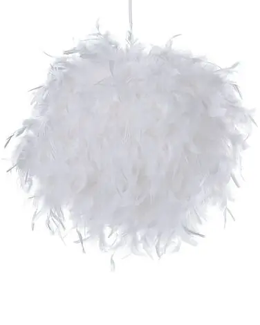 Lámpara colgante DRAVA Plumas Blanco - Accesorios decorativos