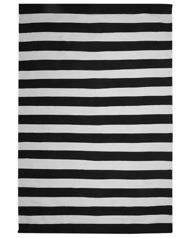 Alfombra de exterior TAVAS Negro/Blanco 160 x 230 cm - Accesorios decorativos