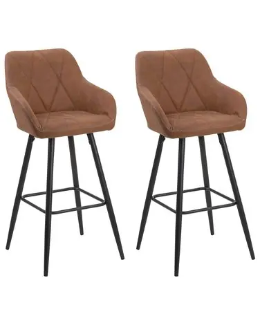 Conjunto de 2 sillas de bar DARIEN Marrón dorado - Comedor