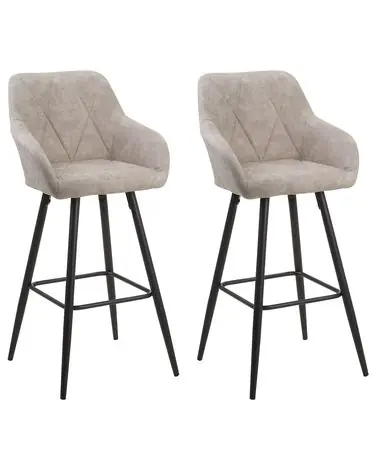Conjunto de 2 sillas de bar DARIEN Beige - Comedor