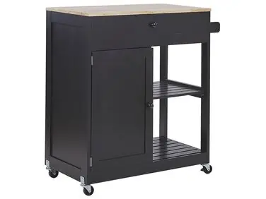Carrito de cocina TRAPANI Negro - Comedor