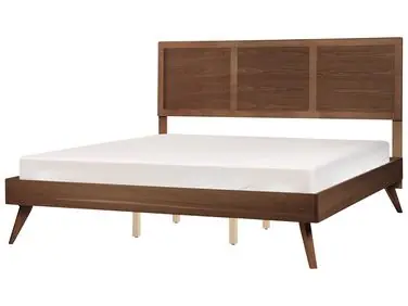 Cama ISTRES 180 x 200 cm Fresno oscuro - Dormitorio
