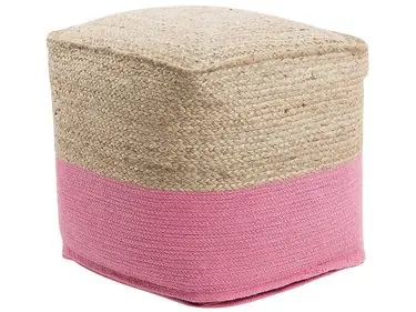 Puf KIRAMA Yute Rosa - Sala de estar
