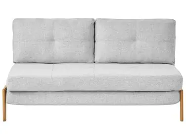 Sofá cama 2 plazas EDLAND Tela Gris claro - Sala de estar