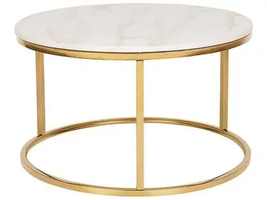 Mesa de centro CORAL Mármol/Dorado - Sala de estar