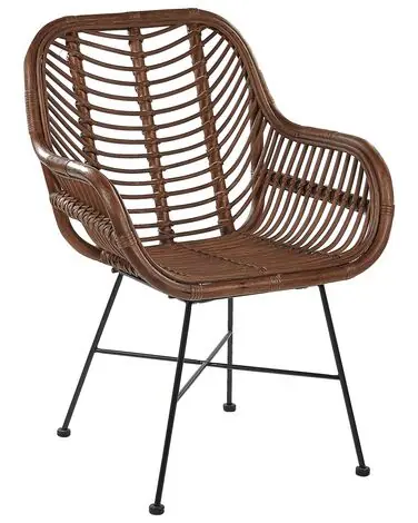 Silla de comedor CANORA Ratán Marrón