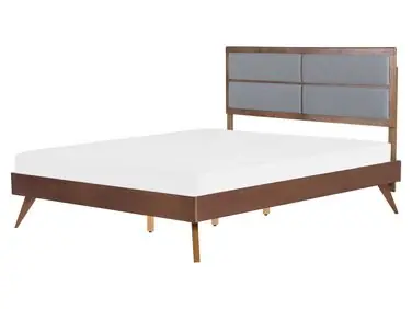 Cama POISSY 160 x 200 cm Fresno oscuro - Dormitorio
