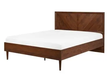 Cama MIALET 140 x 200 cm Marrón oscuro - Dormitorio
