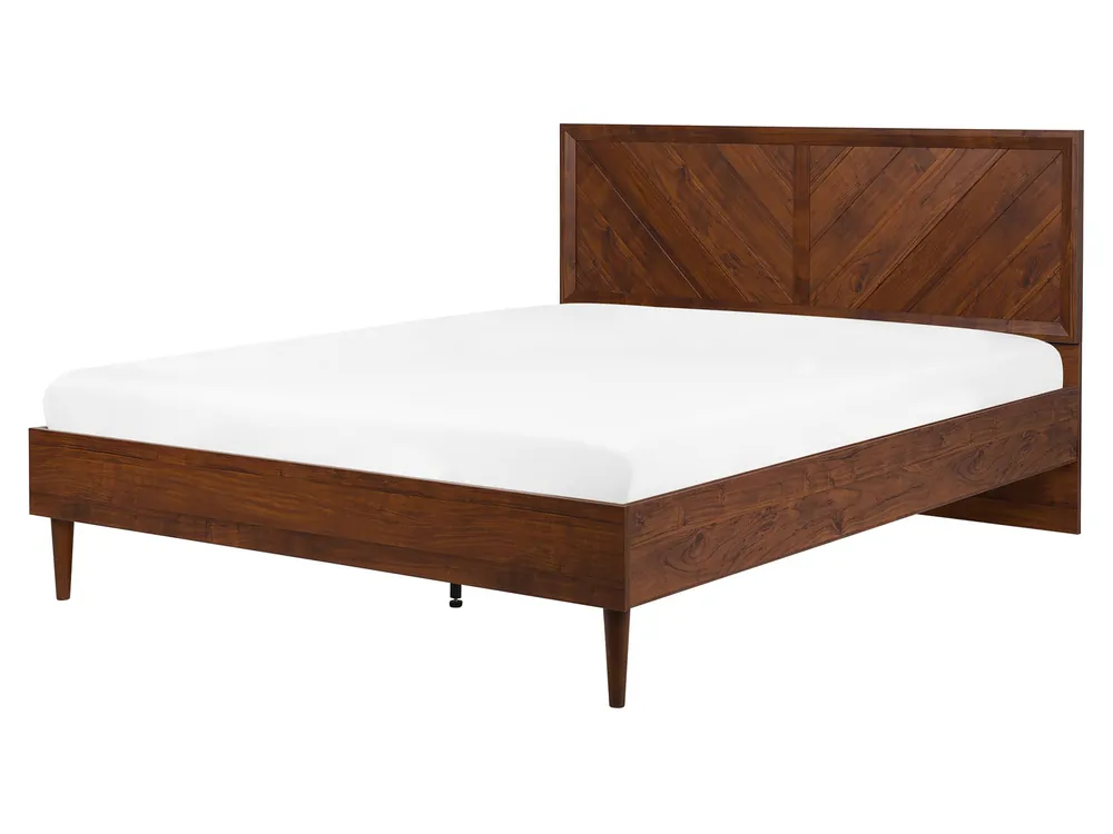 Cama MIALET 160 x 200 cm Marrón oscuro - Dormitorio