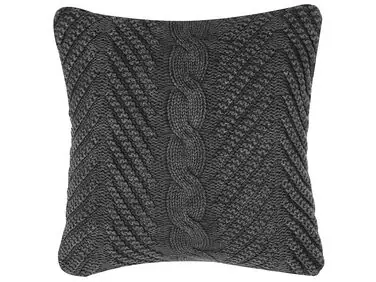 Cojín decorativo KONNI Algodón 45 x 45 cm Gris Patrón chevrón - Accesorios decorativos