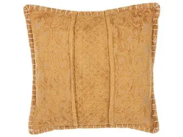 Cojín decorativo KAVALAM 45 x 45 cm Mostaza Liso - Accesorios decorativos