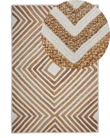 Alfombra PIRLI Beige 140 x 200 cm Yute - Accesorios decorativos