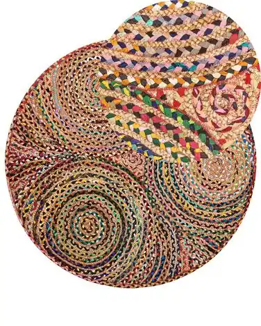 Alfombra YENICE Multicolor ø 140 cm Yute - Accesorios decorativos