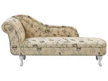 Chaise longue izquierdo NIMES Tela Beige - Sala de estar