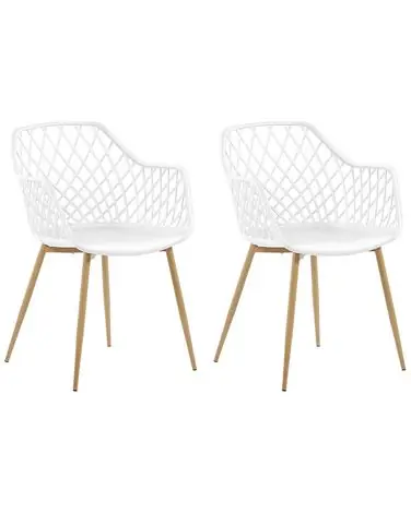 Conjunto de 2 sillas de comedor NASHUA Blanco